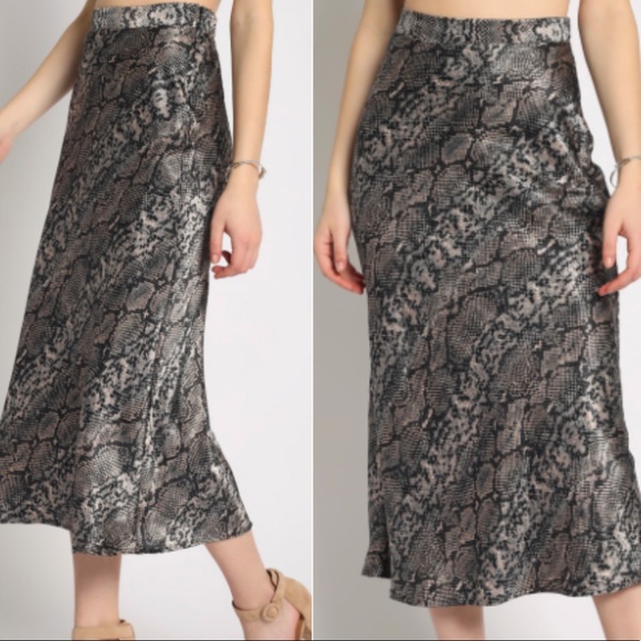 BERKLEY PYTHON SATIN SKIRT - Picture 3 of 3